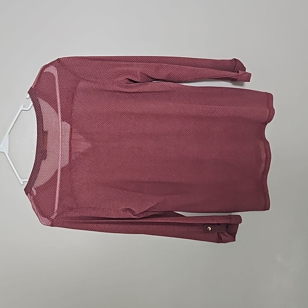 Outback Red Semi Sheer Blouse Sz Large - Picture 5 of 9